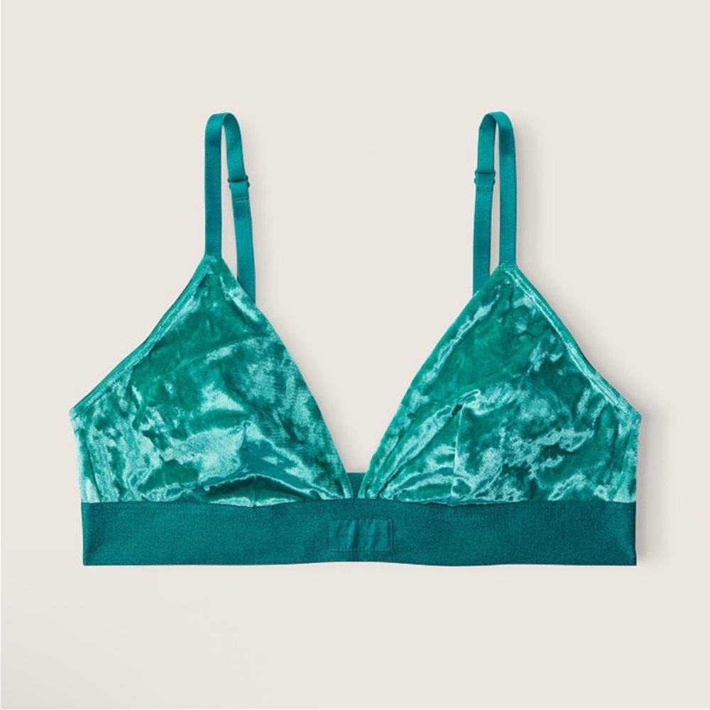 Pink vs Teal Velvet Bralette